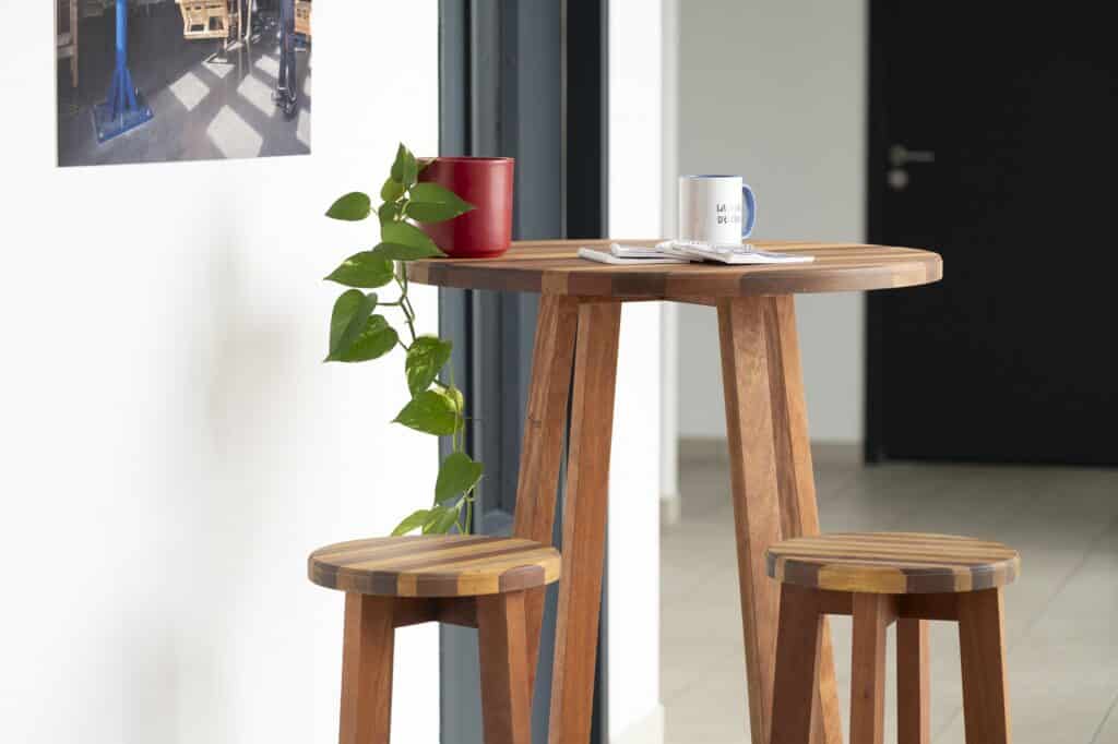 chantiers peupins mobilier reemploi mange-debout tabouret